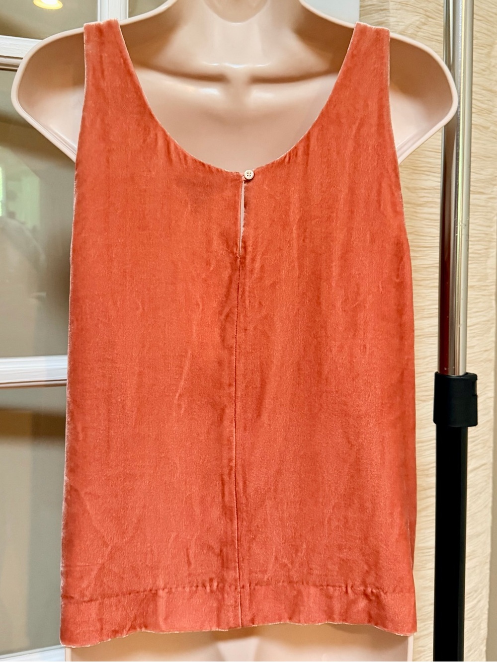 J. Crew Velvet Scoop Tank Top in Rust - Picture 2 of 3